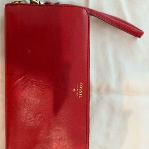 Fossil Cherry Red Women's Wallet